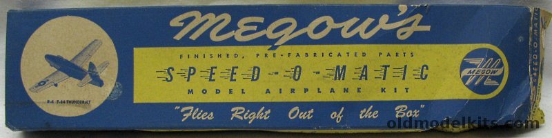 Megow 1/84 F-84 Thunderjet 'Speed-O-Matic' -  Wooden Glider Flying Model, R-4 plastic model kit